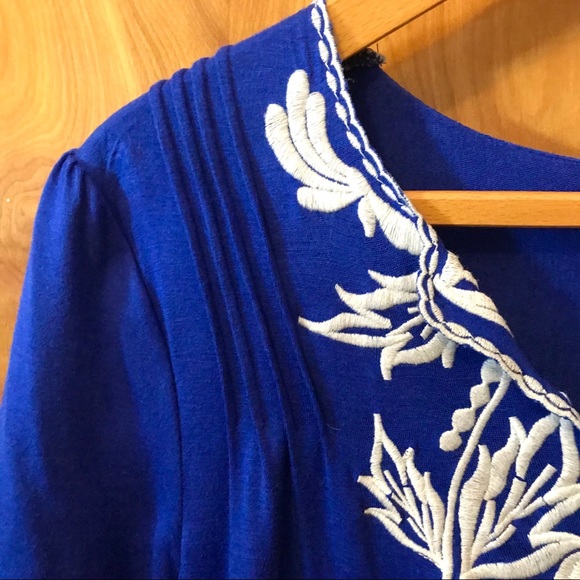 Filtre | Beautiful Cobalt Blue Embroidered Top (M) - Picture 4 of 7